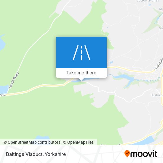 Baitings Viaduct map