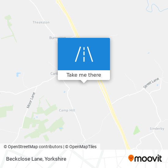 Beckclose Lane map