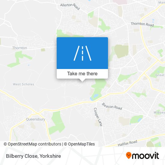 Bilberry Close map