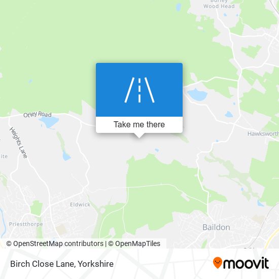 Birch Close Lane map
