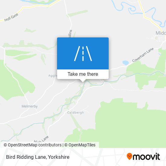 Bird Ridding Lane map
