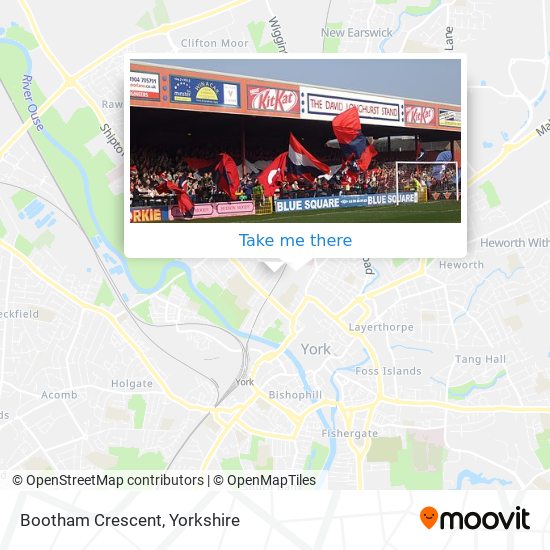 Bootham Crescent map