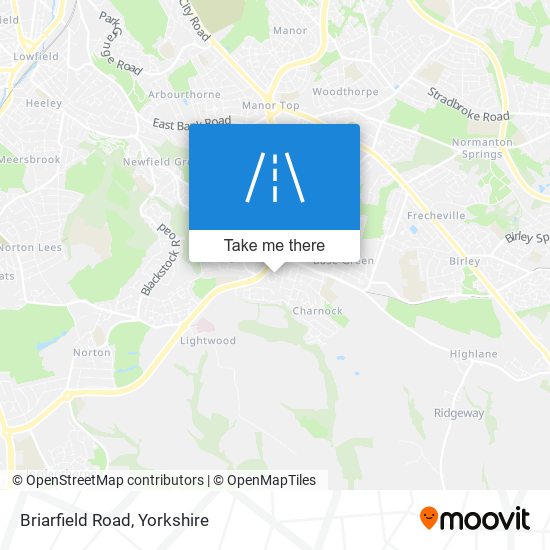 Briarfield Road map