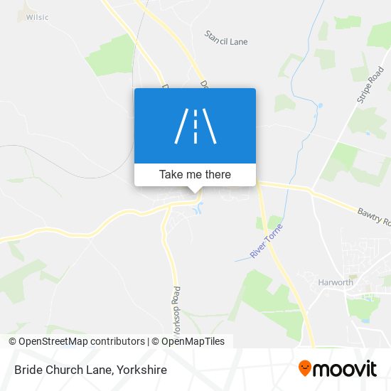Bride Church Lane map