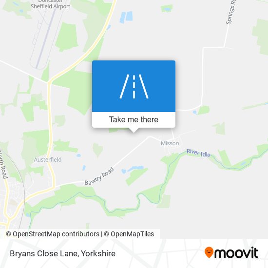 Bryans Close Lane map