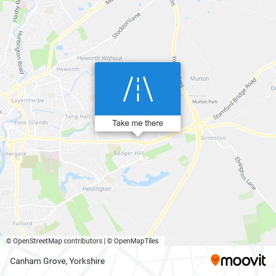 Canham Grove map