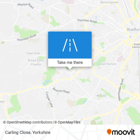 Carling Close map