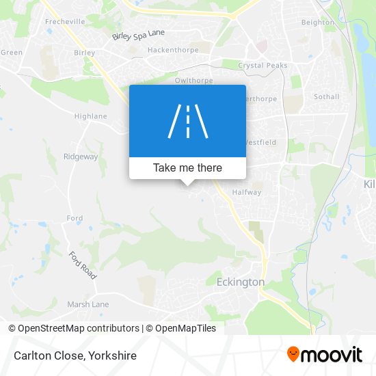 Carlton Close map