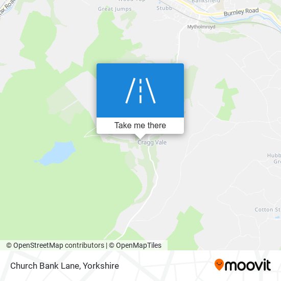 Church Bank Lane map