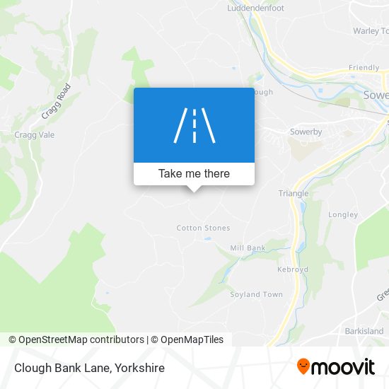 Clough Bank Lane map