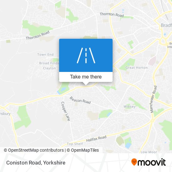 Coniston Road map