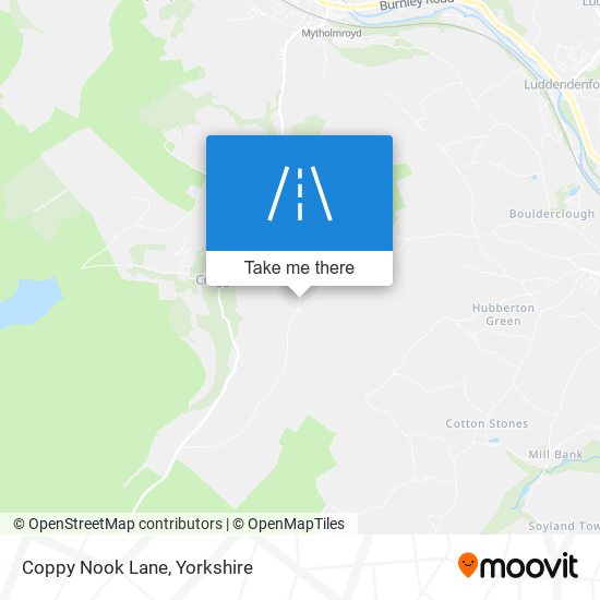 Coppy Nook Lane map