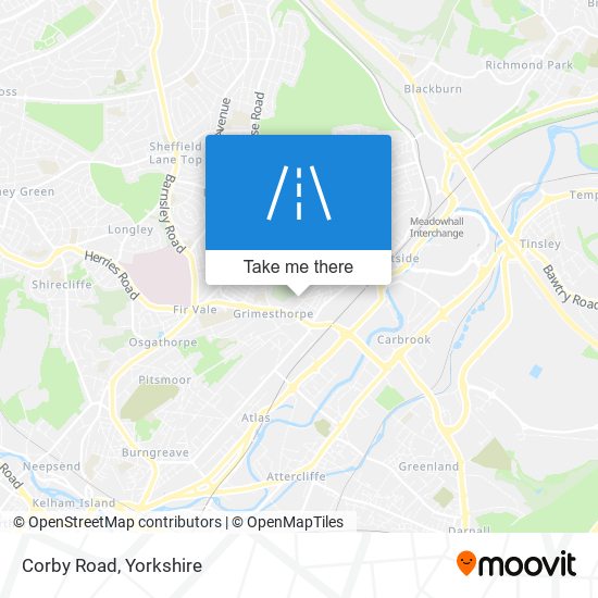 Corby Road map