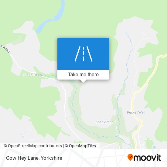 Cow Hey Lane map
