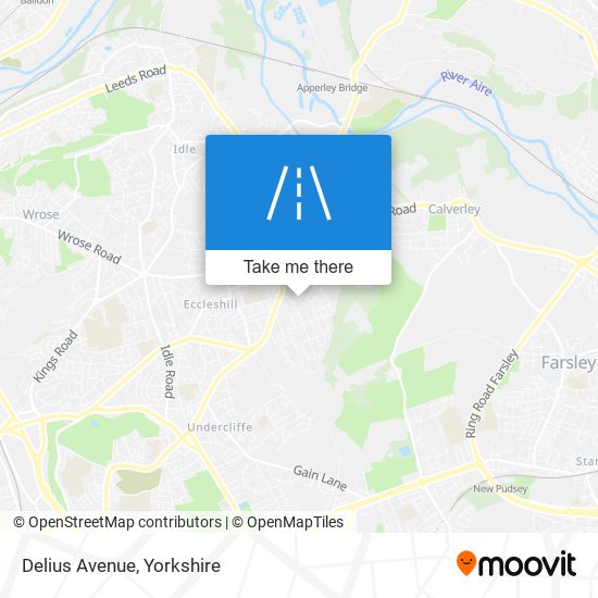 Delius Avenue map