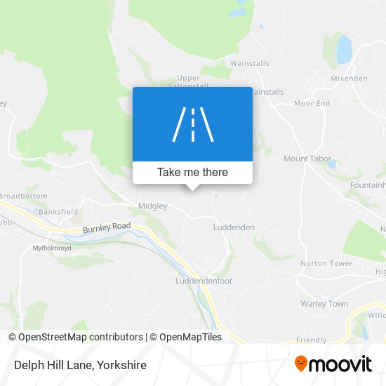 Delph Hill Lane map