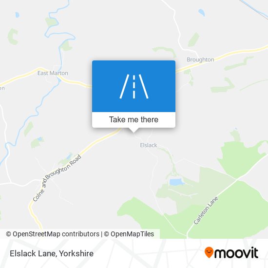 Elslack Lane map