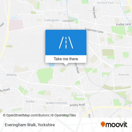 Everingham Walk map