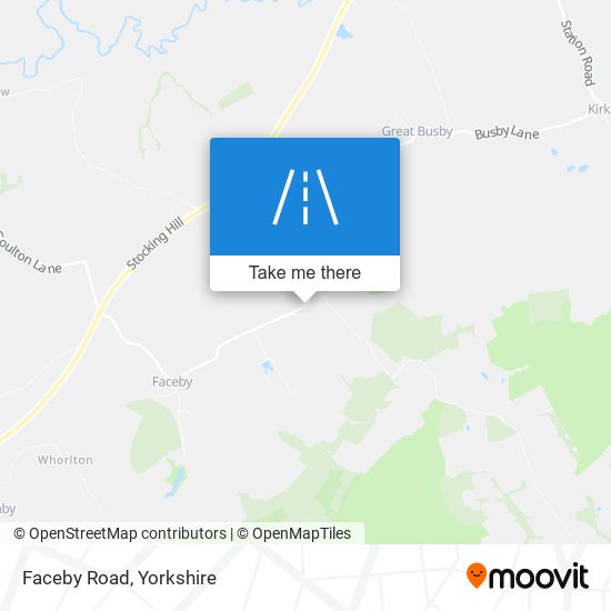 Faceby Road map