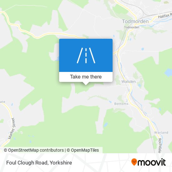 Foul Clough Road map