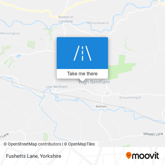 Fushetts Lane map