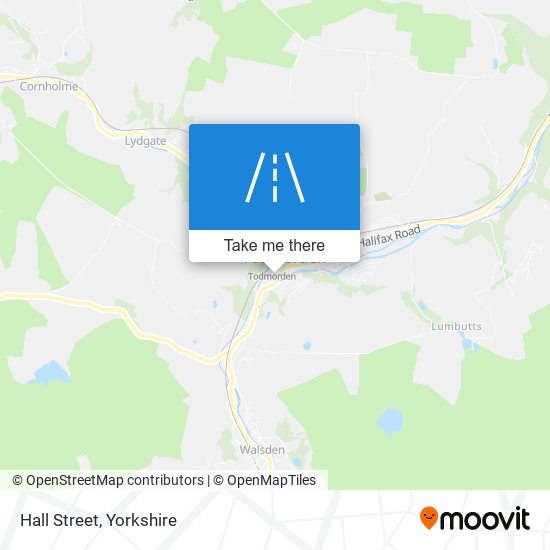 Hall Street map