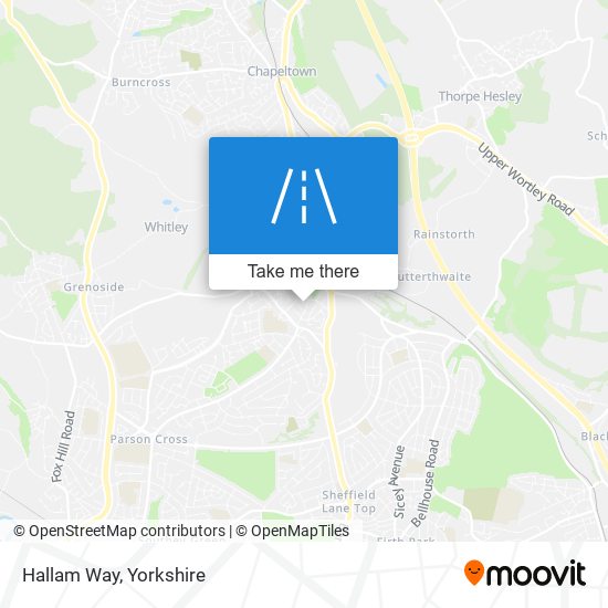 Hallam Way map