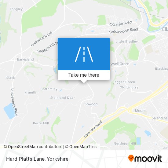 Hard Platts Lane map