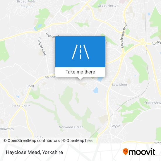 Hayclose Mead map