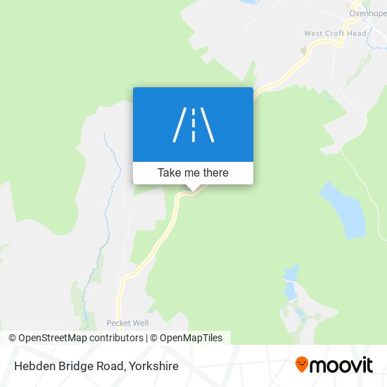 Hebden Bridge Road map