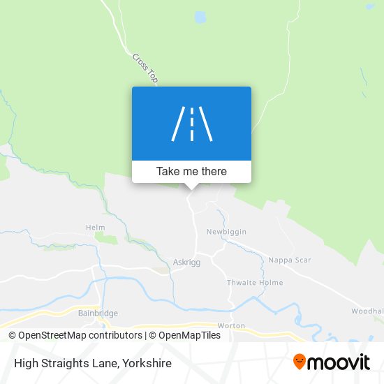 High Straights Lane map