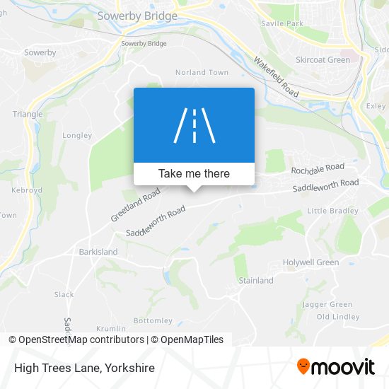 High Trees Lane map