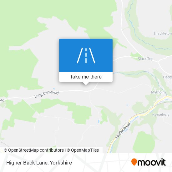 Higher Back Lane map