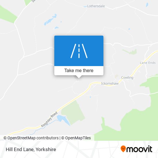 Hill End Lane map