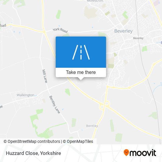 Huzzard Close map