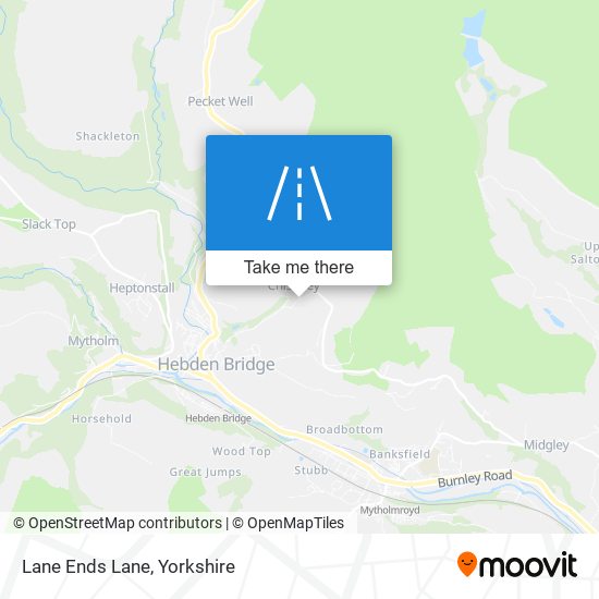 Lane Ends Lane map
