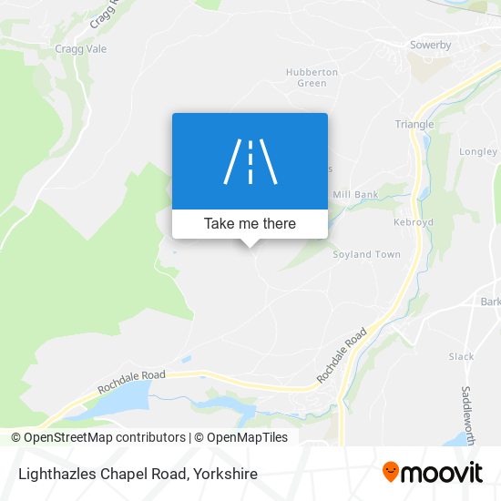 Lighthazles Chapel Road map