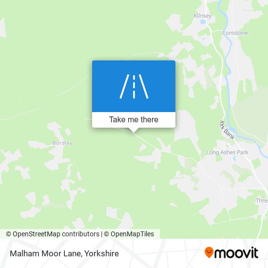 Malham Moor Lane map