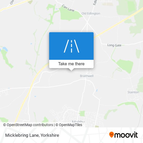 Micklebring Lane map