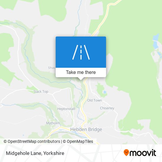 Midgehole Lane map