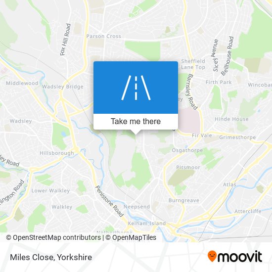 Miles Close map