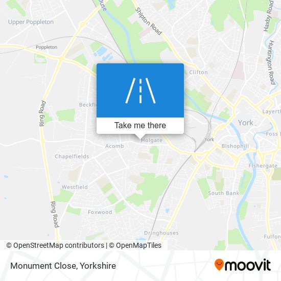 Monument Close map
