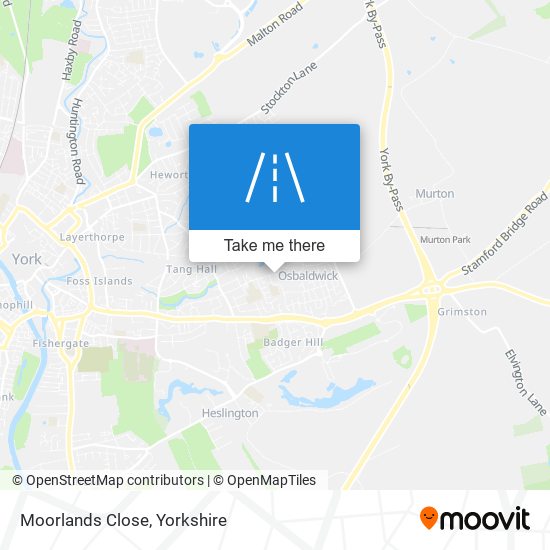 Moorlands Close map