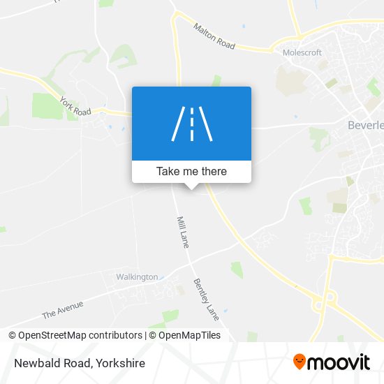 Newbald Road map