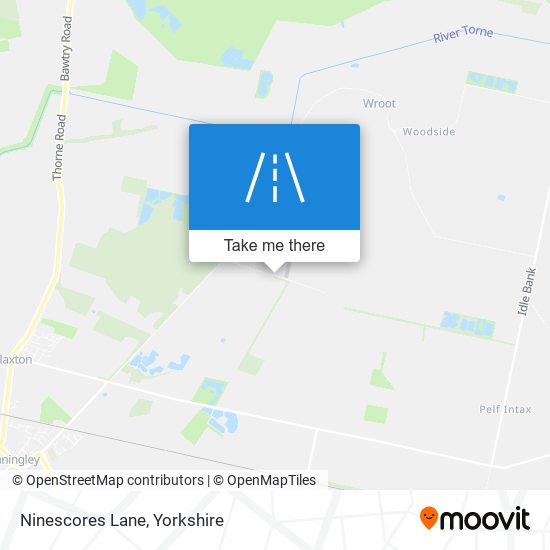 Ninescores Lane map