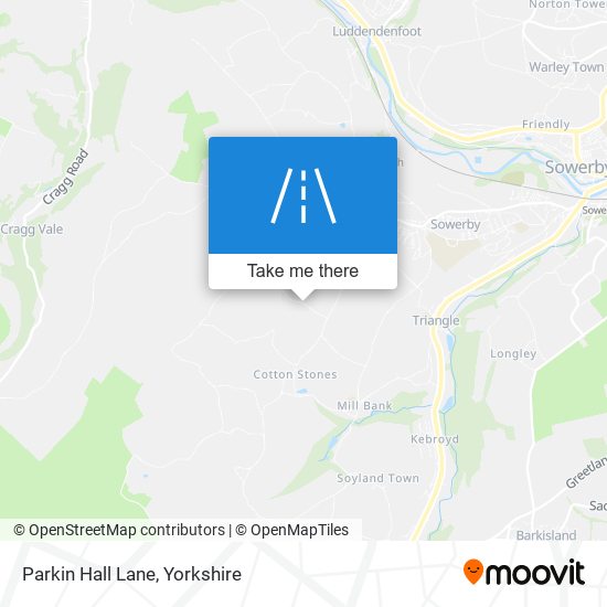 Parkin Hall Lane map