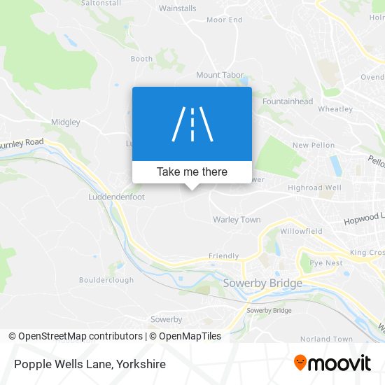 Popple Wells Lane map