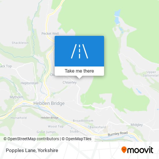 Popples Lane map