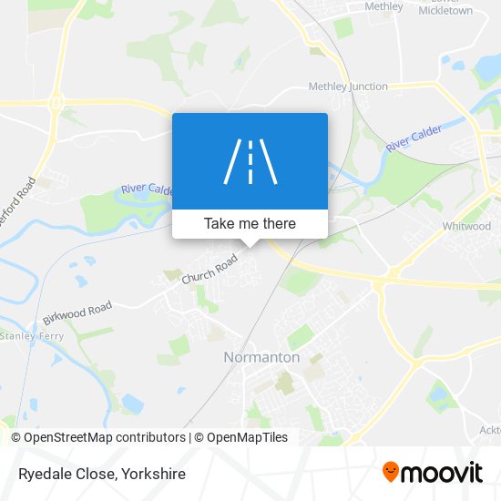 Ryedale Close map