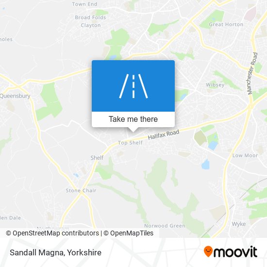 Sandall Magna map